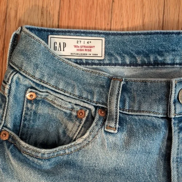 GAP 90s High Rise Slim Straight Denim - Picture 5 of 7